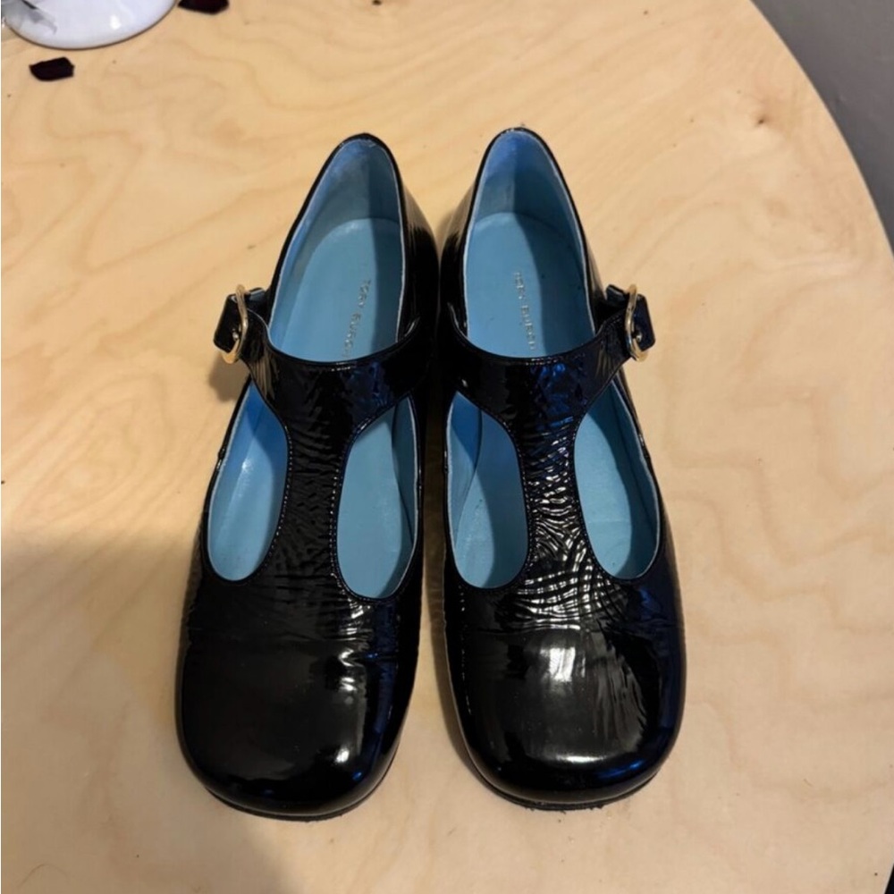 TORY BURCH VIOLET 7.5 Black Patent Leather Mary Jane Shoes